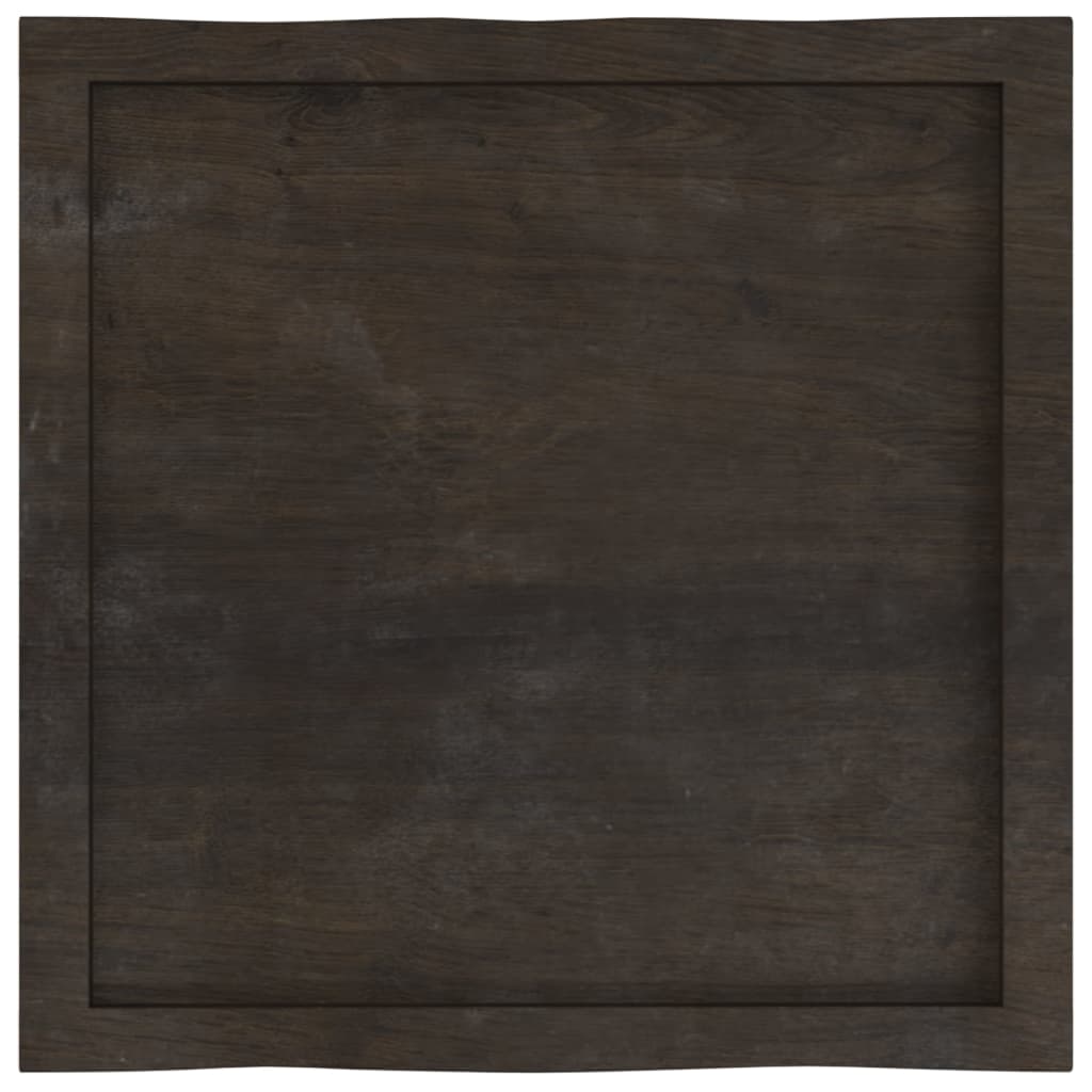 vidaXL Blat, ciemnobrązowy 60x60x(2-4) cm drewno z naturalną krawędzią