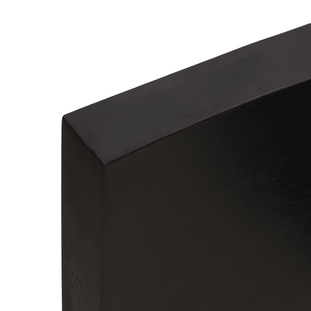 vidaXL Blat, ciemnobrązowy 80x40x(2-6) cm drewno z naturalną krawędzią