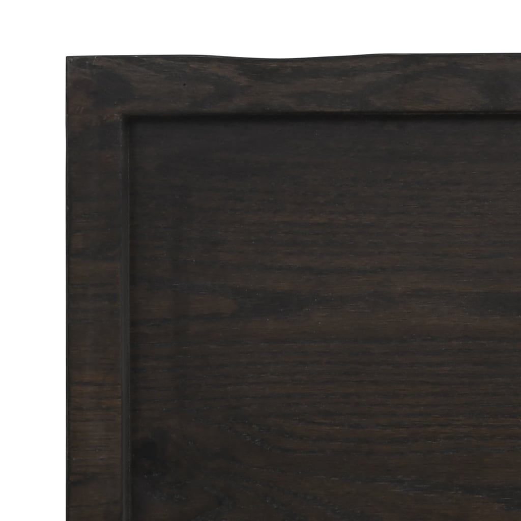 vidaXL Blat ciemnobrązowy 100x40x(2-6) cm drewno z naturalną krawędzią