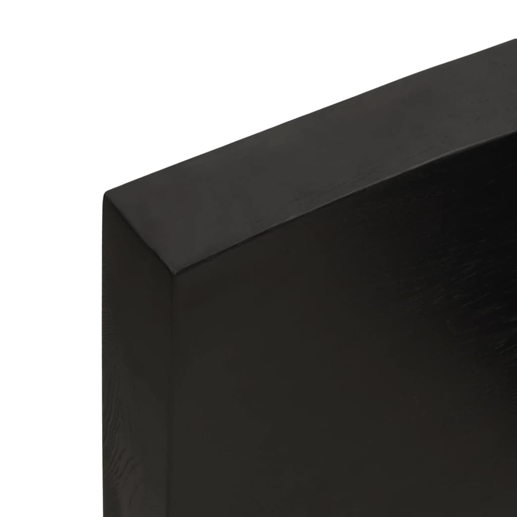 vidaXL Blat, ciemnobrązowy 100x50x(2-6)cm drewno z naturalną krawędzią