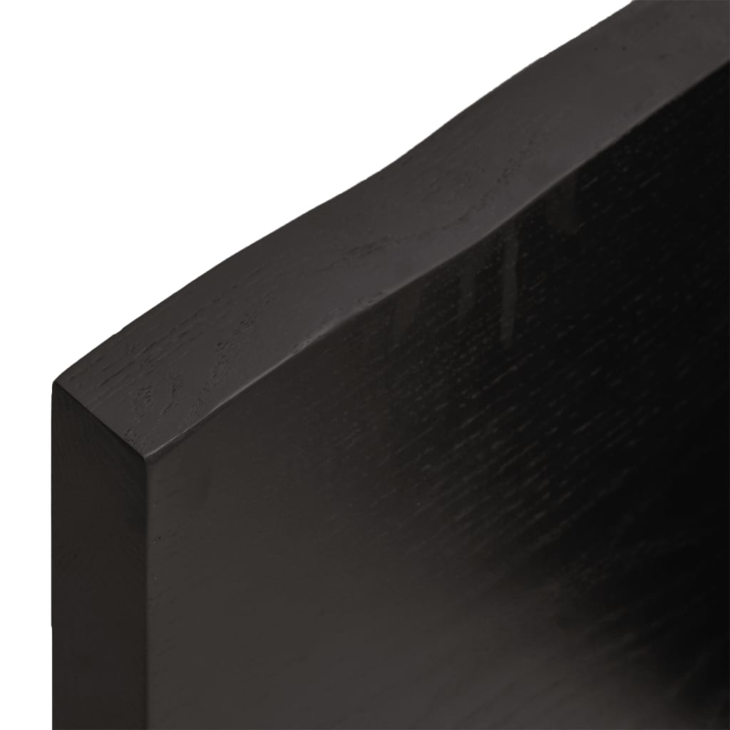vidaXL Blat ciemnobrązowy 100x60x(2-4) cm drewno z naturalną krawędzią