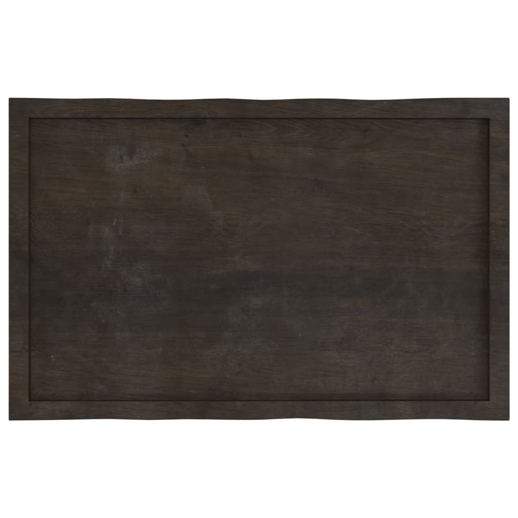 vidaXL Blat ciemnobrązowy 100x60x(2-6) cm drewno z naturalną krawędzią