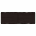 vidaXL Blat ciemnobrązowy 120x40x(2-4) cm drewno z naturalną krawędzią