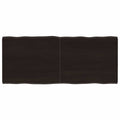 vidaXL Blat, ciemnobrązowy 120x50x(2-4)cm drewno z naturalną krawędzią