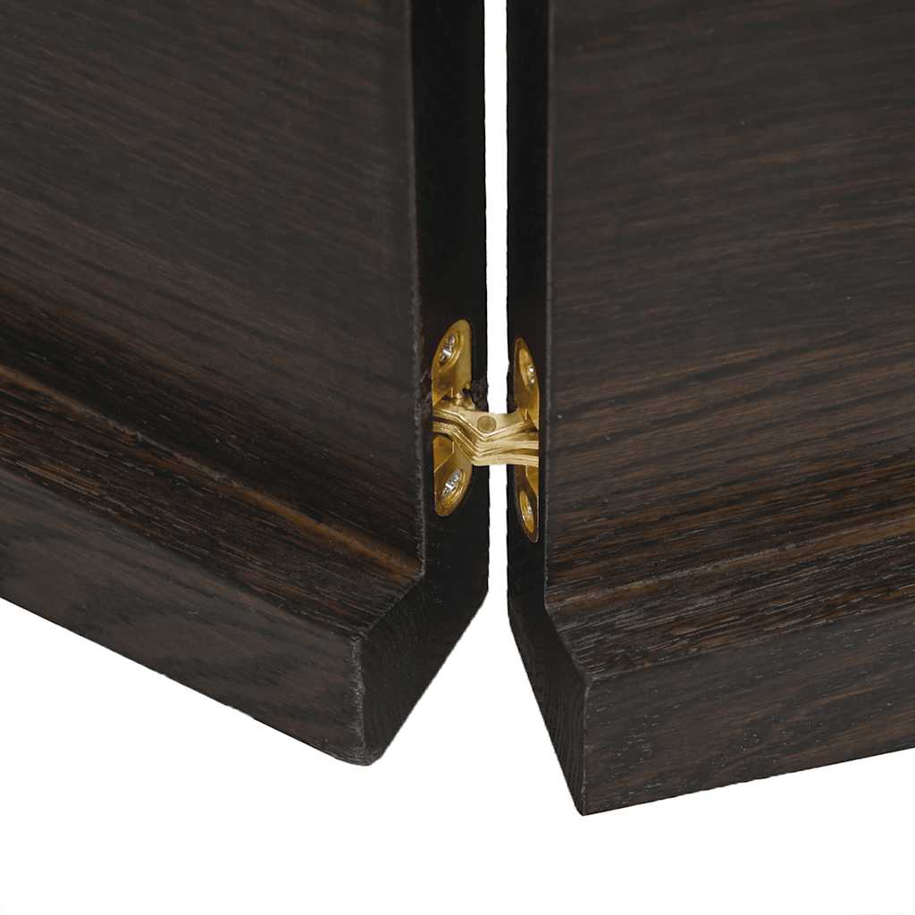 vidaXL Blat, ciemnobrązowy 140x40x(2-4)cm drewno z naturalną krawędzią