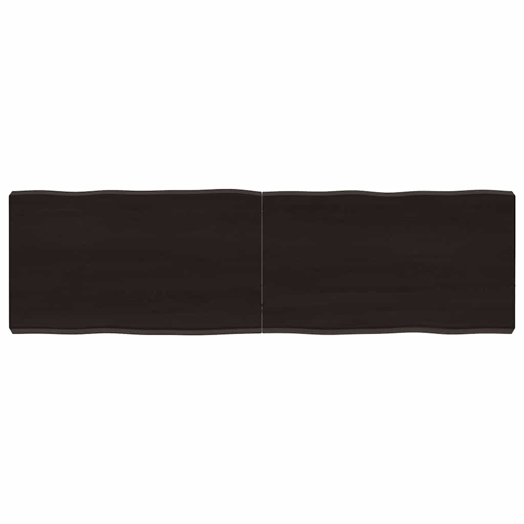 vidaXL Blat ciemnobrązowy 140x40x(2-6) cm drewno z naturalną krawędzią