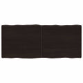 vidaXL Blat ciemnobrązowy 140x60x(2-4) cm drewno z naturalną krawędzią