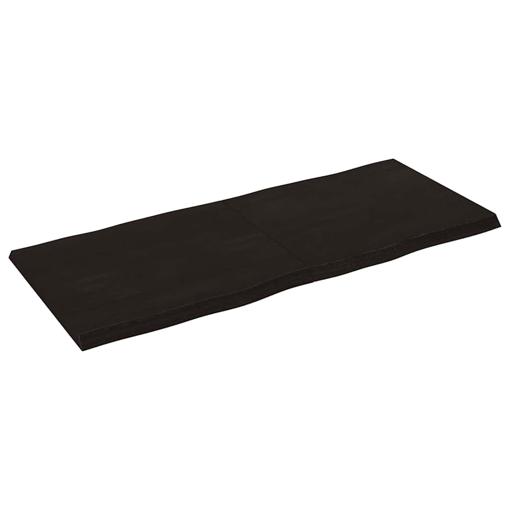 vidaXL Blat ciemnobrązowy 140x60x(2-4) cm drewno z naturalną krawędzią
