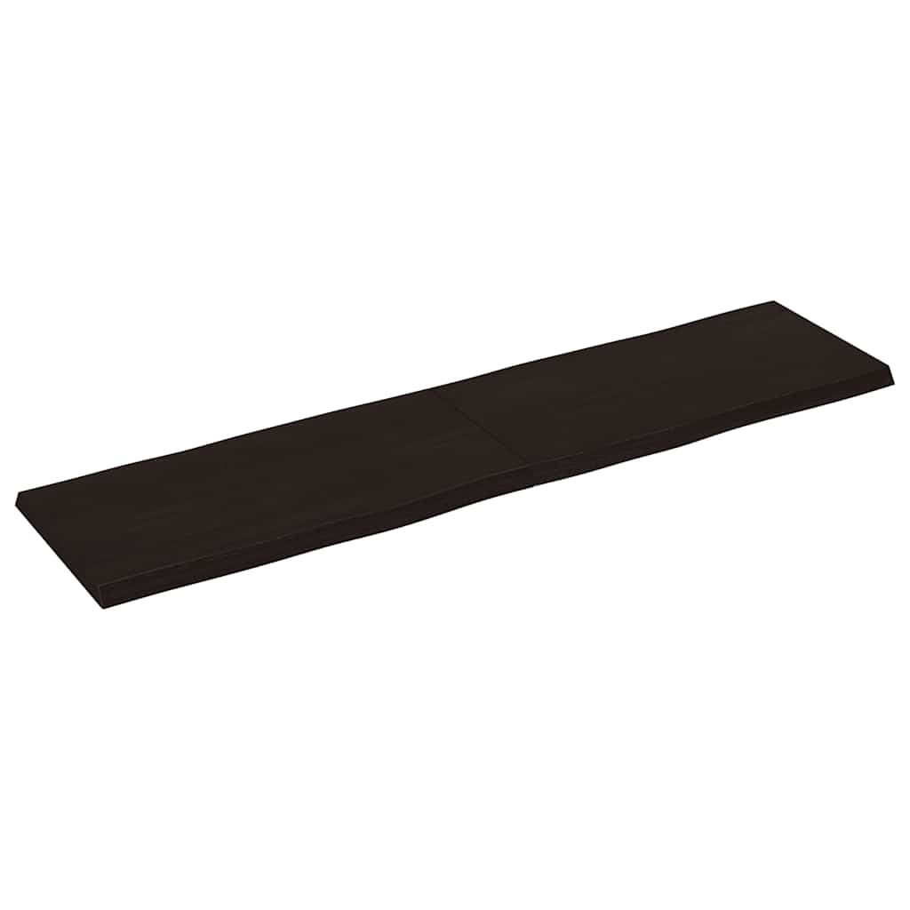 vidaXL Blat, ciemnobrązowy 160x40x(2-4)cm drewno z naturalną krawędzią