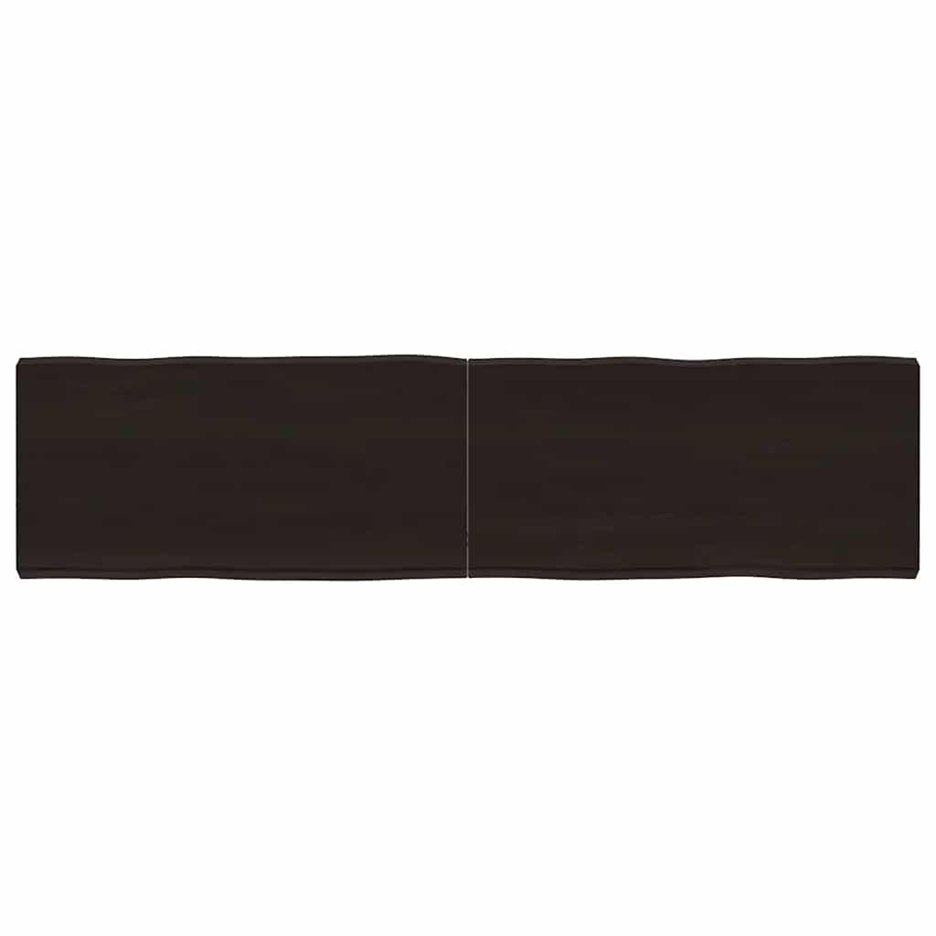 vidaXL Blat ciemnobrązowy 160x40x(2-6) cm drewno z naturalną krawędzią