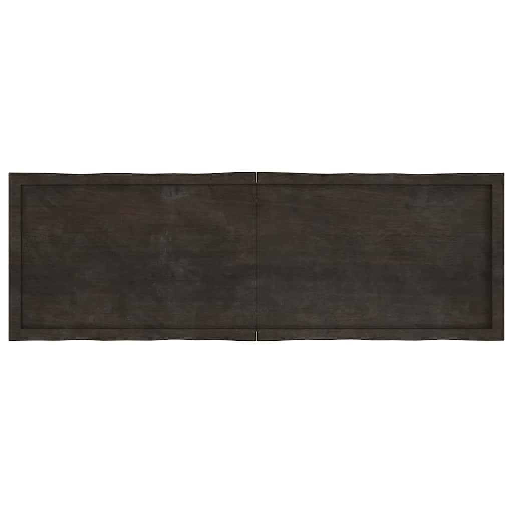 vidaXL Blat, ciemnobrązowy 160x50x(2-4)cm drewno z naturalną krawędzią