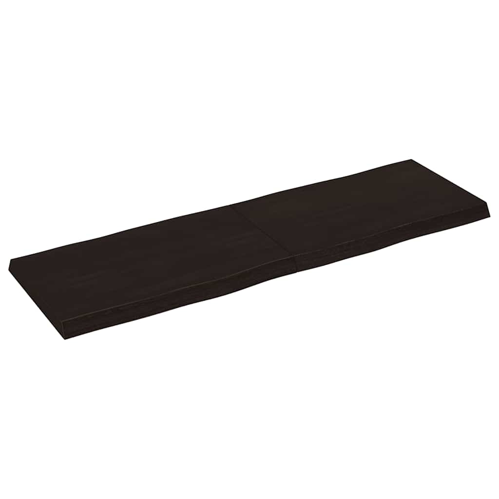 vidaXL Blat, ciemnobrązowy 160x50x(2-6)cm drewno z naturalną krawędzią