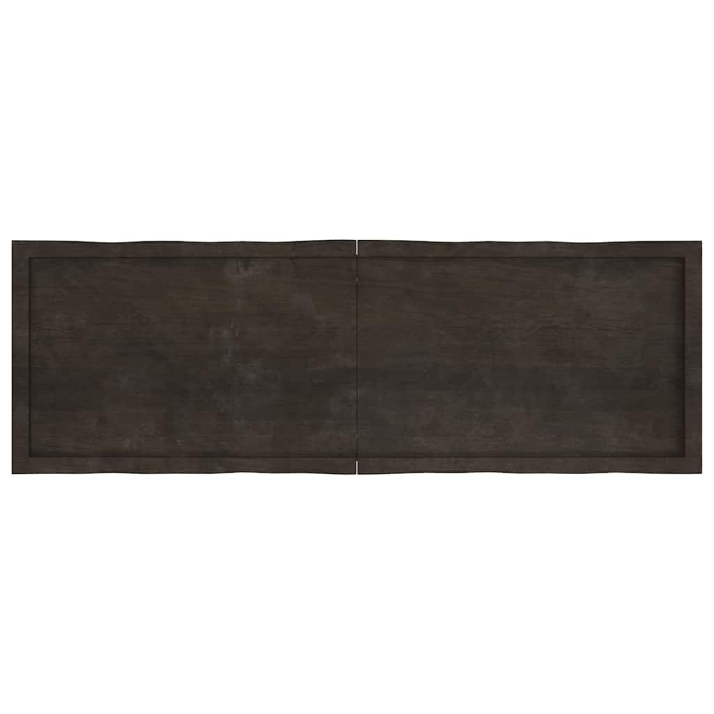 vidaXL Blat, ciemnobrązowy 160x50x(2-6)cm drewno z naturalną krawędzią