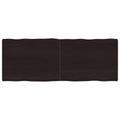 vidaXL Blat, ciemnobrązowy 160x60x(2-4)cm drewno z naturalną krawędzią