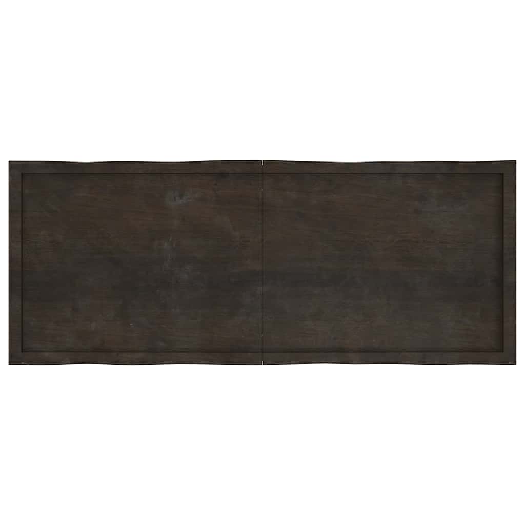 vidaXL Blat, ciemnobrązowy 160x60x(2-4)cm drewno z naturalną krawędzią