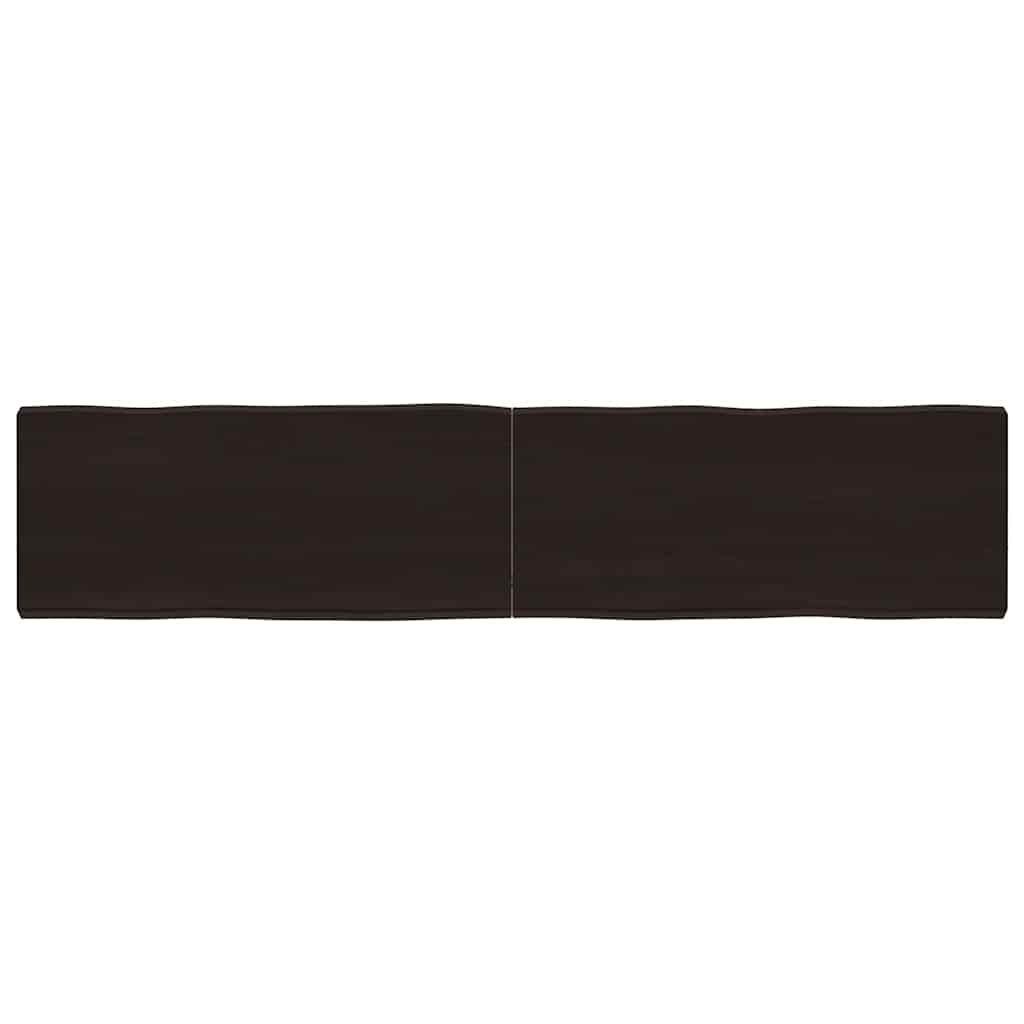 vidaXL Blat ciemnobrązowy 180x40x(2-6) cm drewno z naturalną krawędzią
