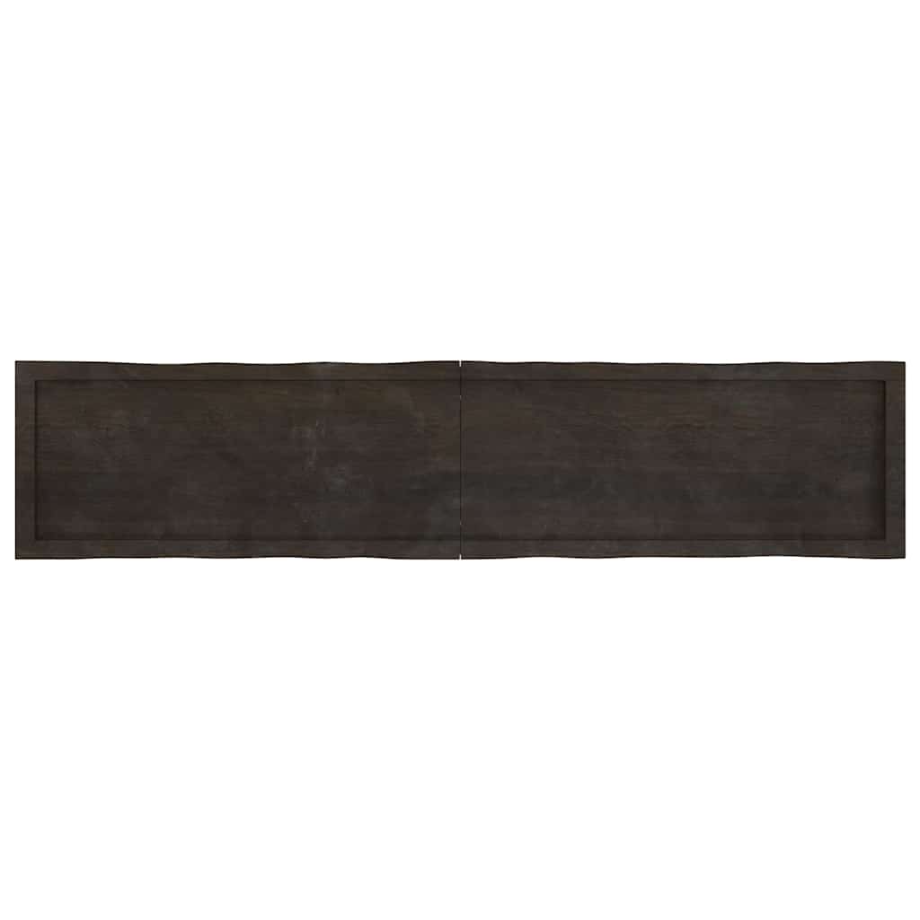 vidaXL Blat ciemnobrązowy 180x40x(2-6) cm drewno z naturalną krawędzią