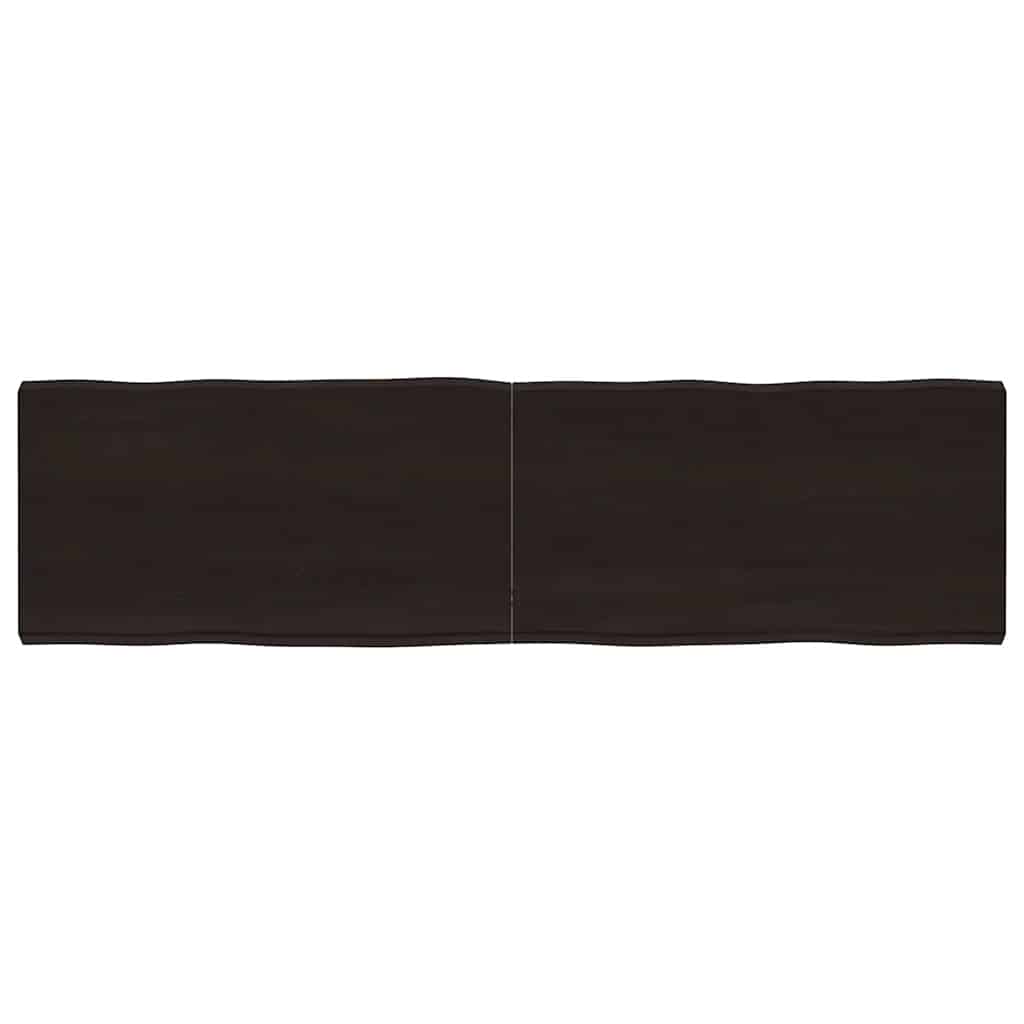 vidaXL Blat, ciemnobrązowy 180x50x(2-6)cm drewno z naturalną krawędzią
