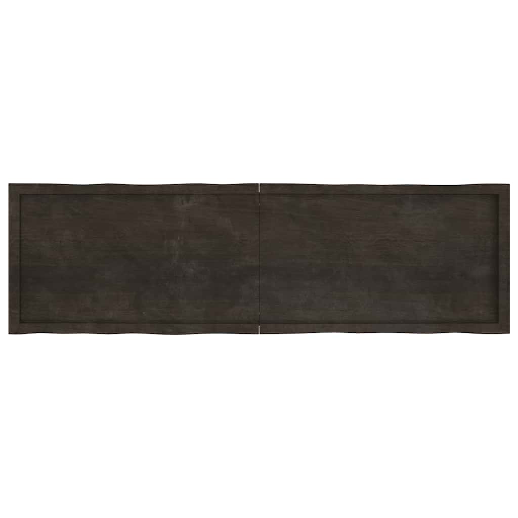 vidaXL Blat, ciemnobrązowy 180x50x(2-6)cm drewno z naturalną krawędzią