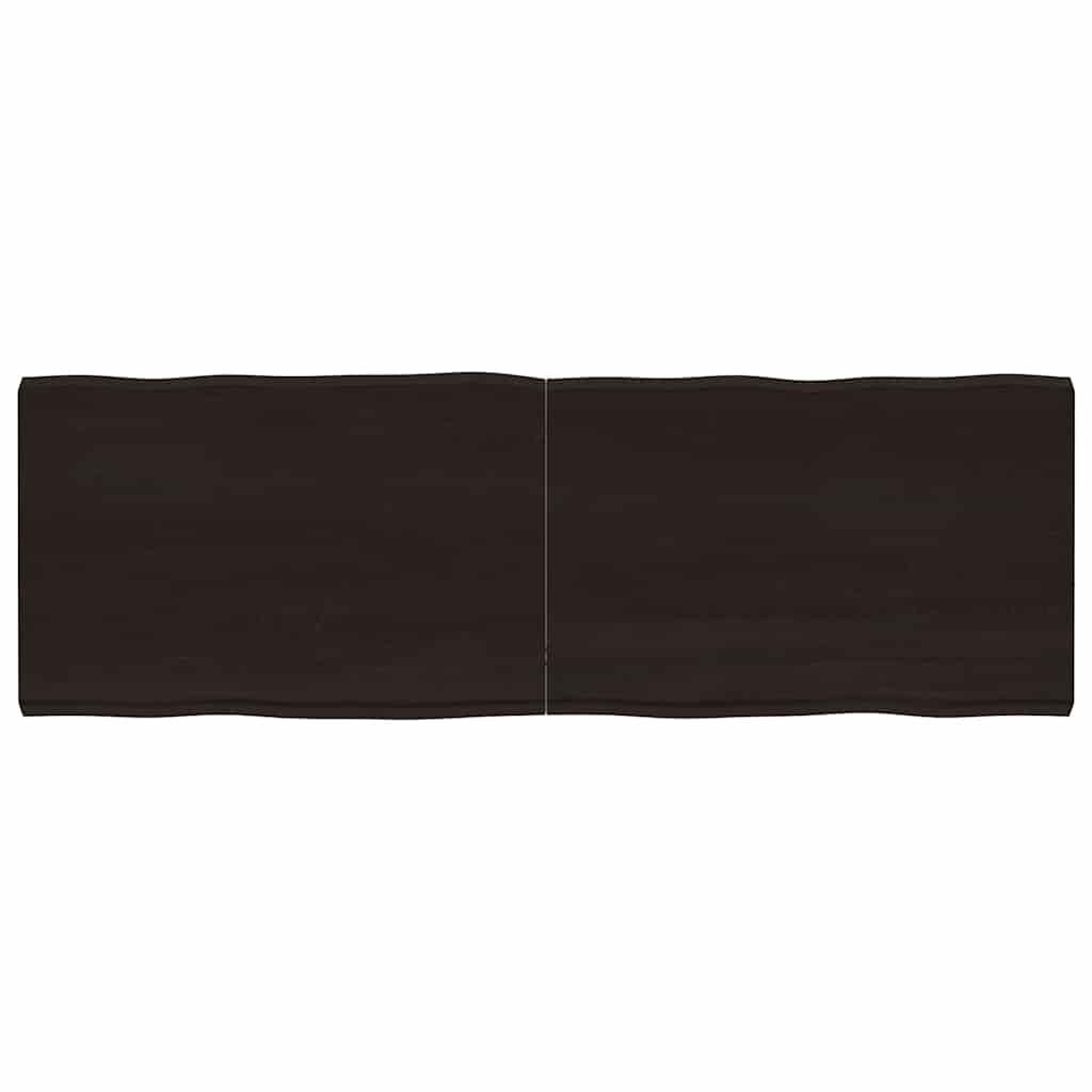 vidaXL Blat ciemnobrązowy 180x60x(2-6) cm drewno z naturalną krawędzią