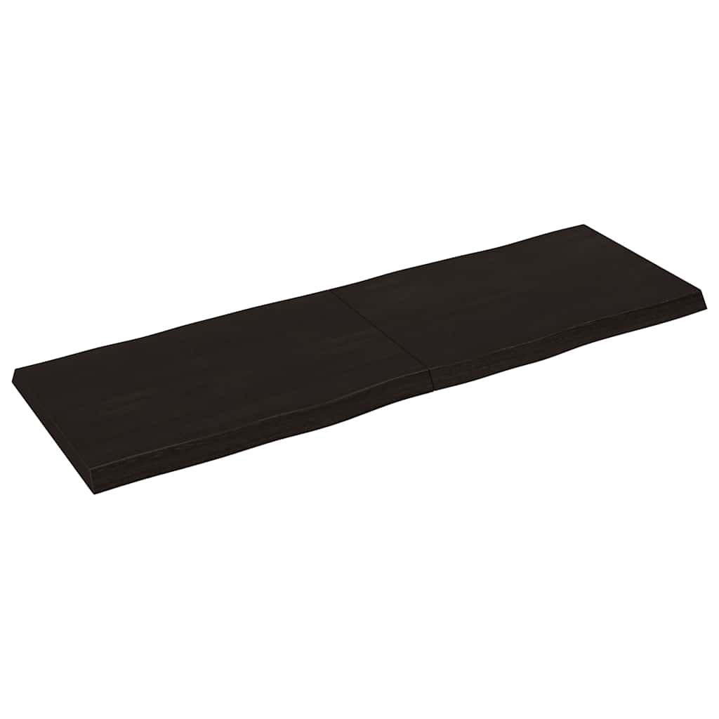 vidaXL Blat ciemnobrązowy 180x60x(2-6) cm drewno z naturalną krawędzią