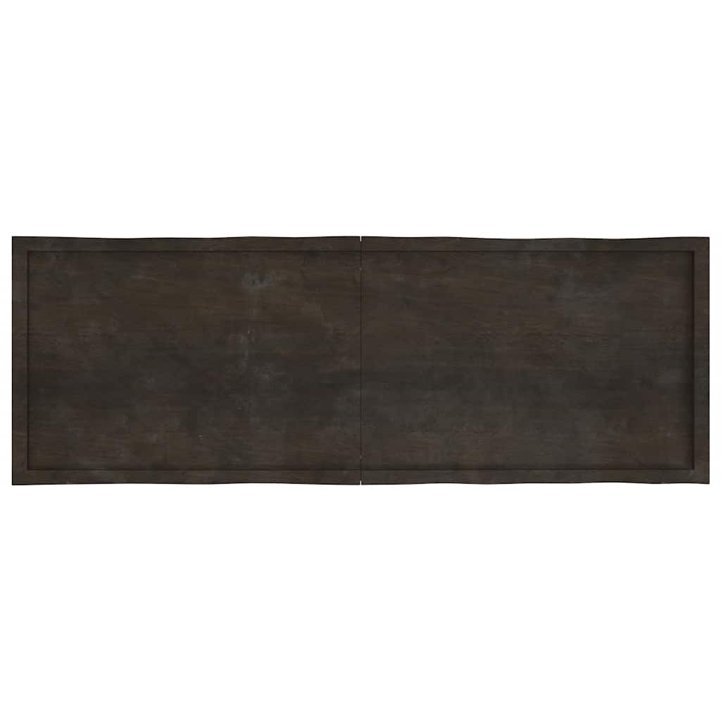 vidaXL Blat ciemnobrązowy 180x60x(2-6) cm drewno z naturalną krawędzią