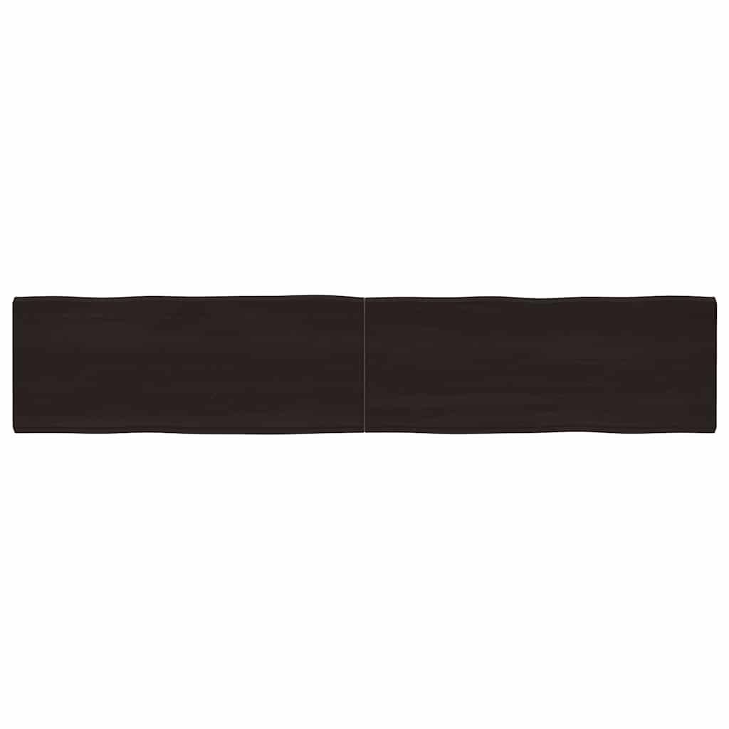 vidaXL Blat, ciemnobrązowy 200x40x(2-4)cm drewno z naturalną krawędzią