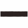 vidaXL Blat, ciemnobrązowy 200x40x(2-4)cm drewno z naturalną krawędzią
