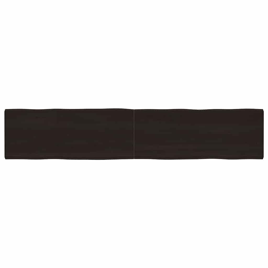vidaXL Blat, ciemnobrązowy 200x40x(2-6)cm drewno z naturalną krawędzią