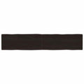 vidaXL Blat, ciemnobrązowy 200x40x(2-6)cm drewno z naturalną krawędzią