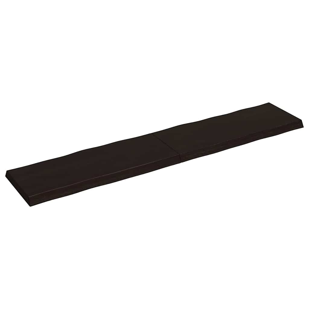 vidaXL Blat, ciemnobrązowy 200x40x(2-6)cm drewno z naturalną krawędzią