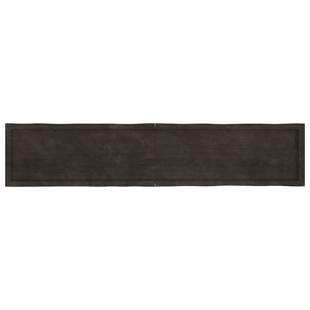 vidaXL Blat, ciemnobrązowy 200x40x(2-6)cm drewno z naturalną krawędzią