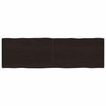 vidaXL Blat ciemnobrązowy 200x60x(2-4) cm drewno z naturalną krawędzią