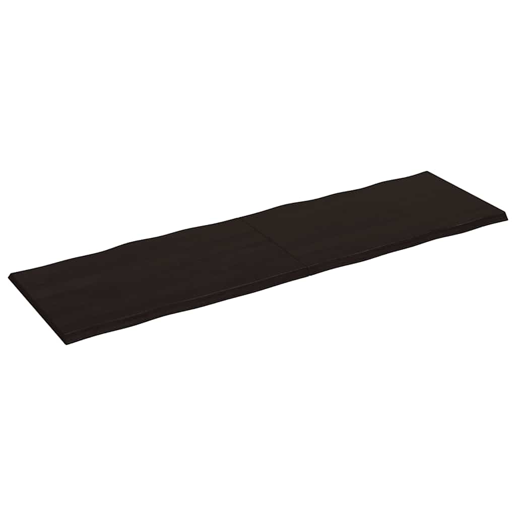 vidaXL Blat ciemnobrązowy 200x60x(2-4) cm drewno z naturalną krawędzią