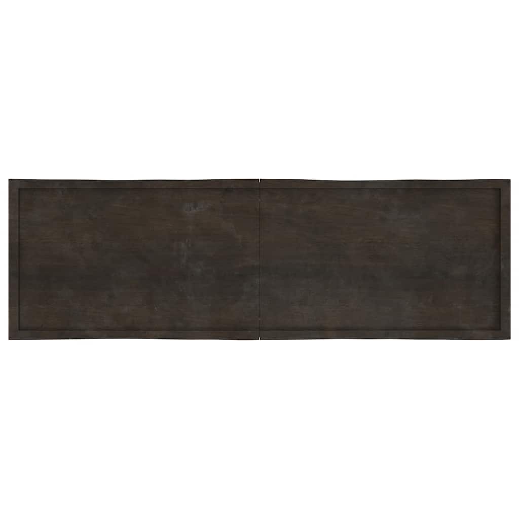 vidaXL Blat ciemnobrązowy 200x60x(2-4) cm drewno z naturalną krawędzią