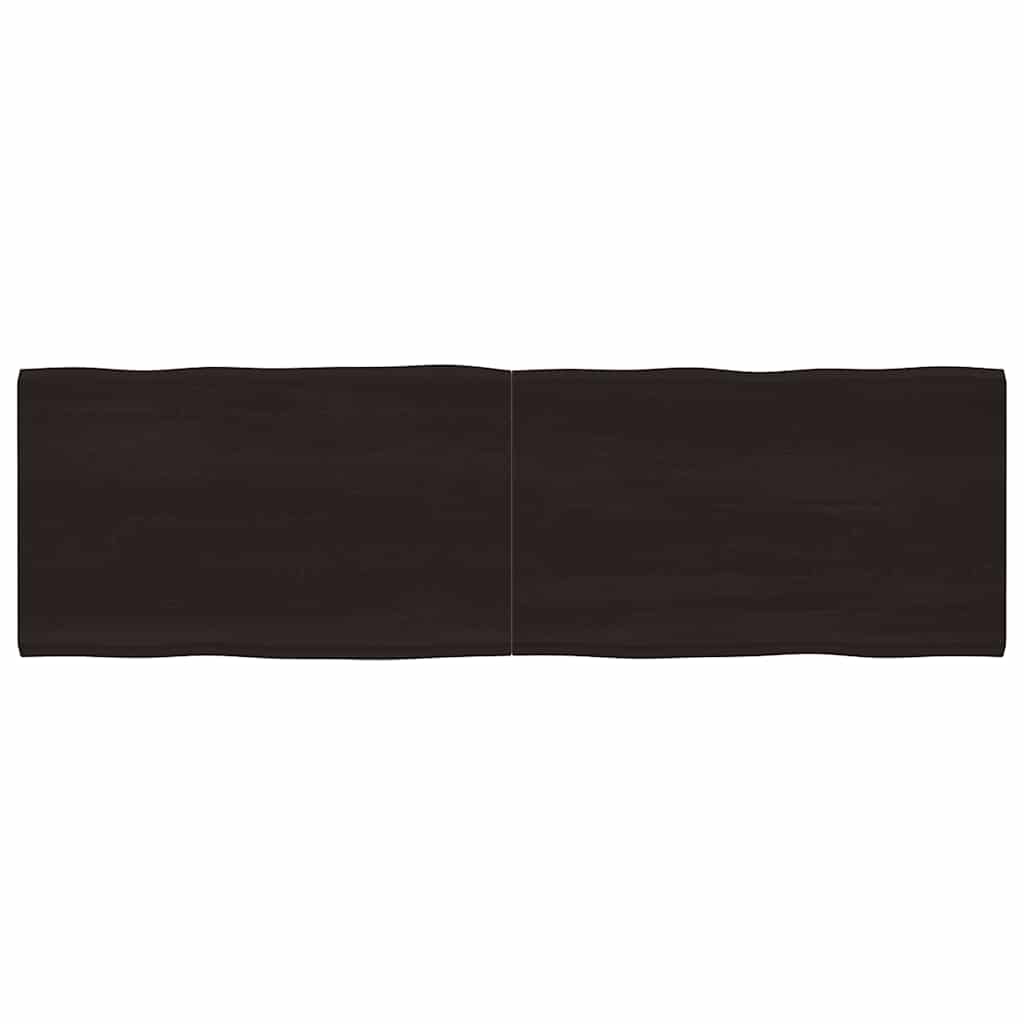 vidaXL Blat ciemnobrązowy 200x60x(2-6) cm drewno z naturalną krawędzią