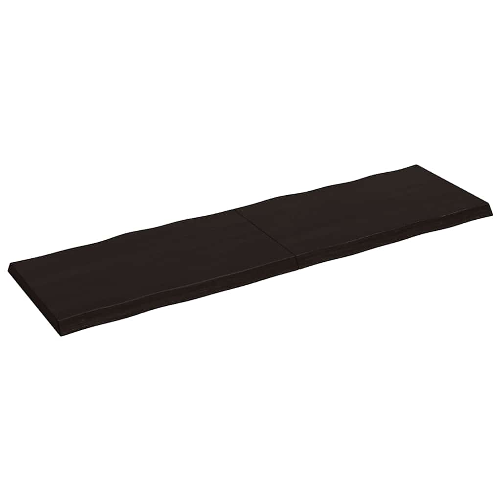 vidaXL Blat ciemnobrązowy 200x60x(2-6) cm drewno z naturalną krawędzią