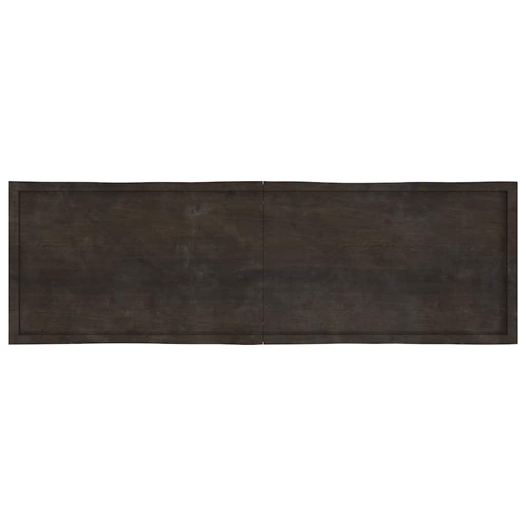 vidaXL Blat ciemnobrązowy 200x60x(2-6) cm drewno z naturalną krawędzią