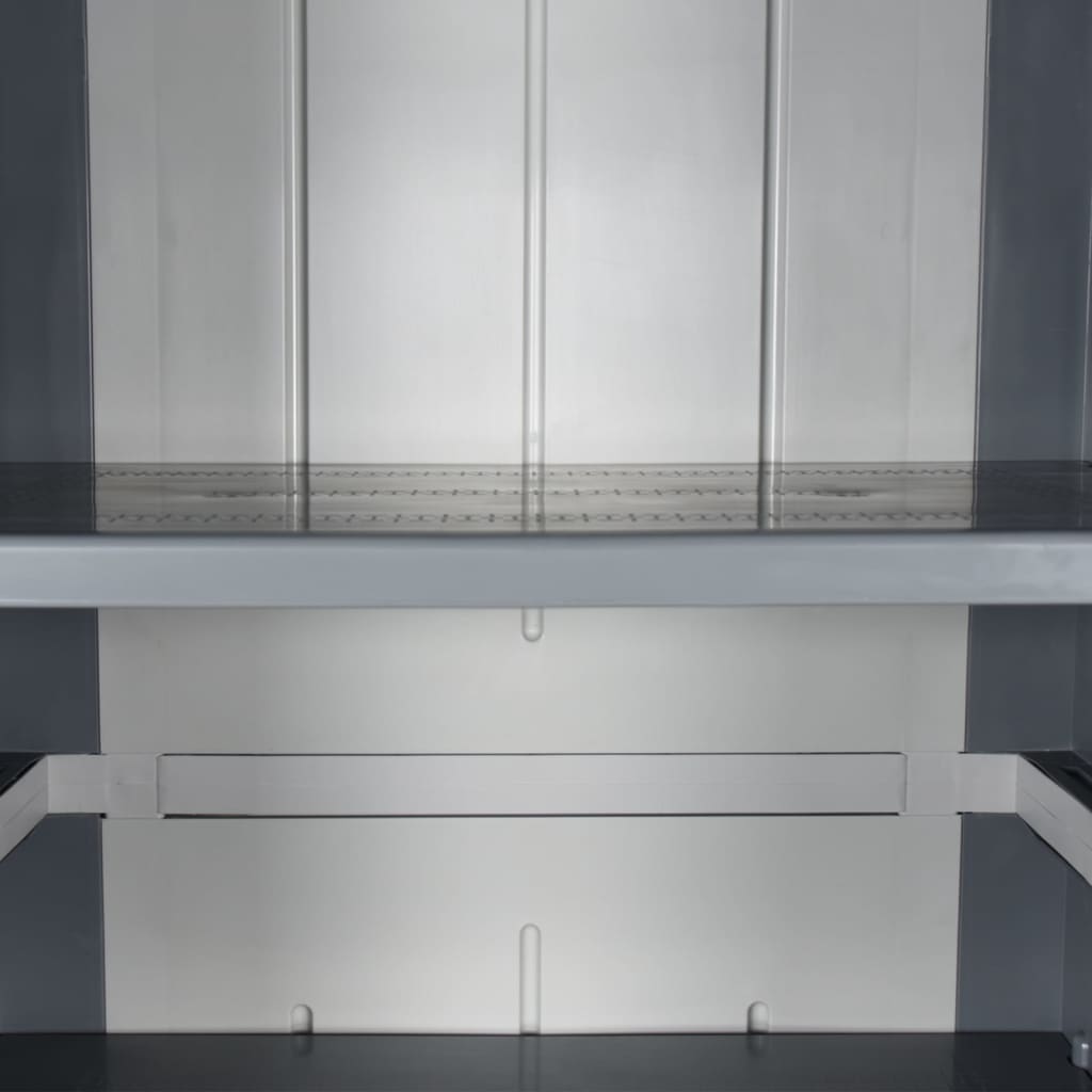 vidaXL Szafa ogrodowa, szara, 65x45x172 cm, rattan PP