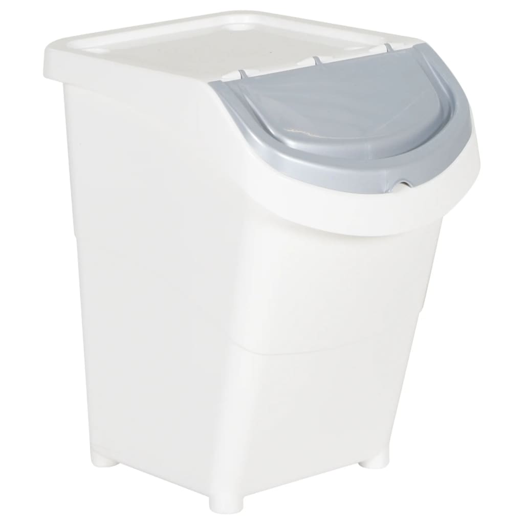 vidaXL Kosze na śmieci układane w stos, 3 szt., białe, PP, 120 L