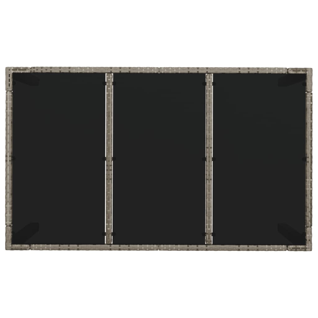 vidaXL 7-cz. zestaw mebli ogrodowych z poduszkami, szary, rattan PE