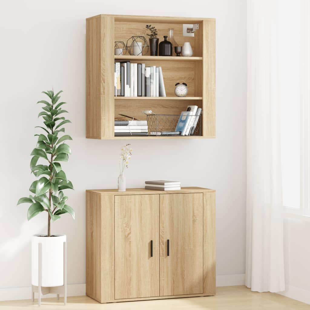vidaXL Witrynka, dąb sonoma, materiał drewnopochodny