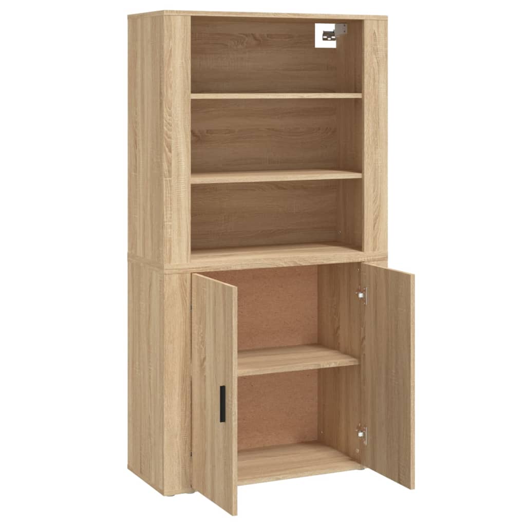 vidaXL Witrynka, dąb sonoma, materiał drewnopochodny