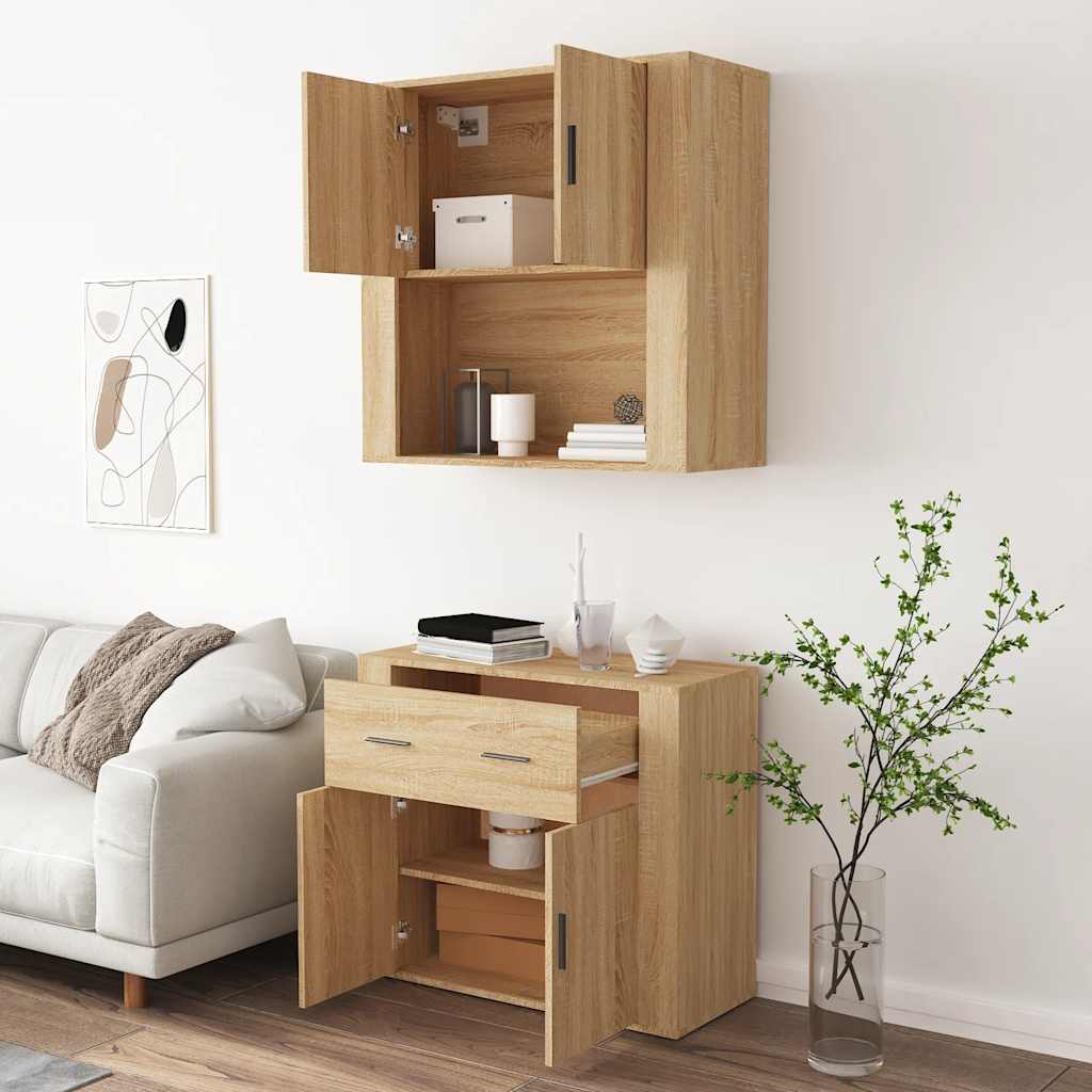 vidaXL Witrynka, dąb sonoma, materiał drewnopochodny