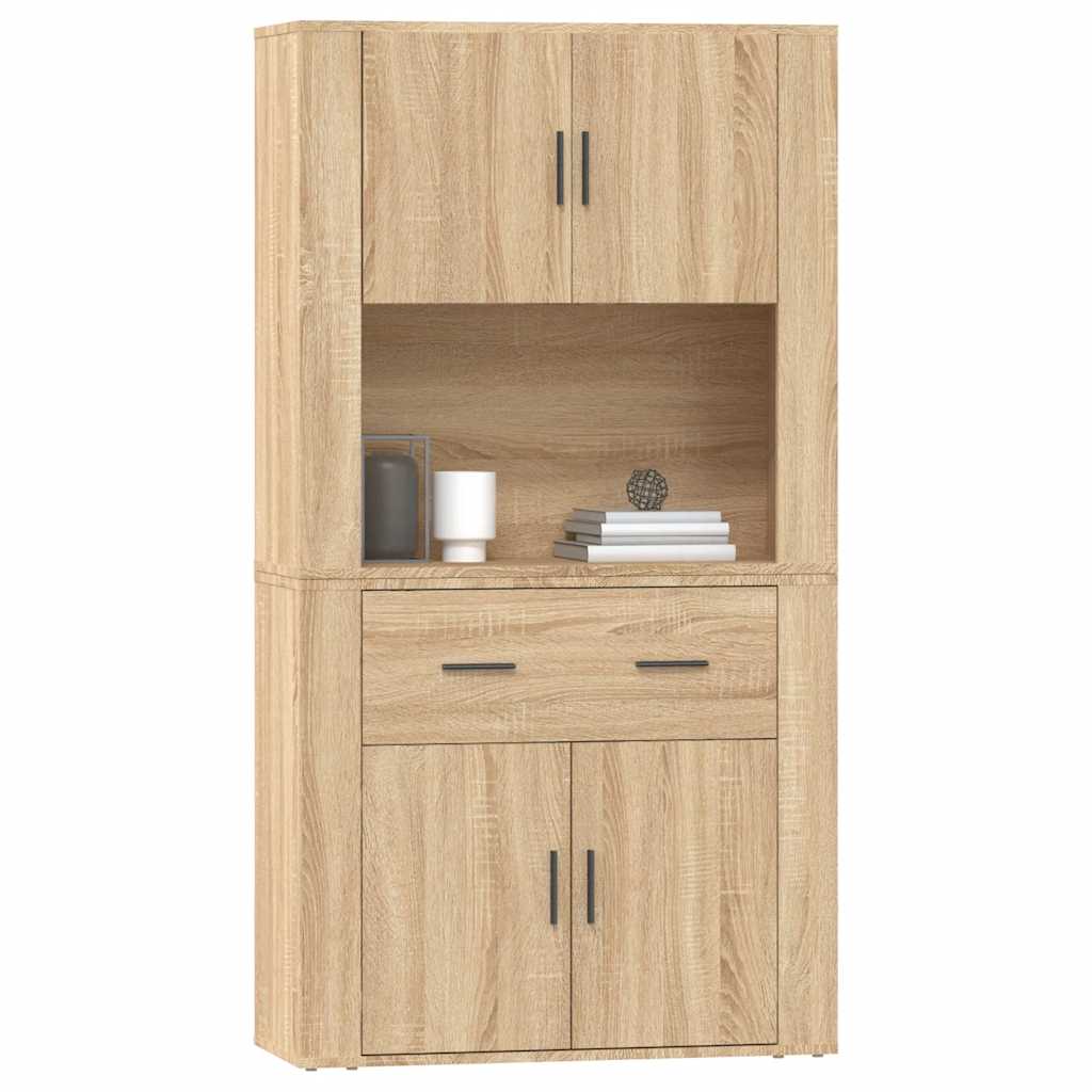 vidaXL Witrynka, dąb sonoma, materiał drewnopochodny