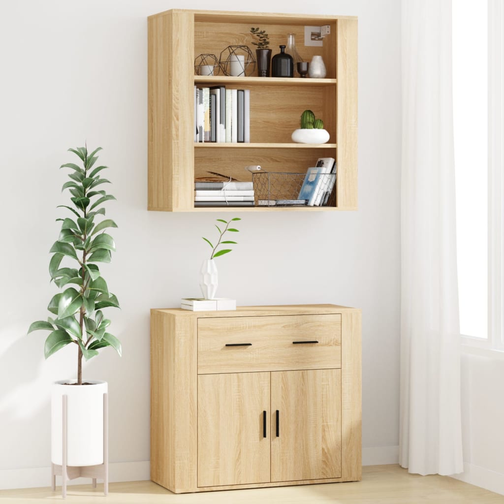 vidaXL Witrynka, dąb sonoma, materiał drewnopochodny