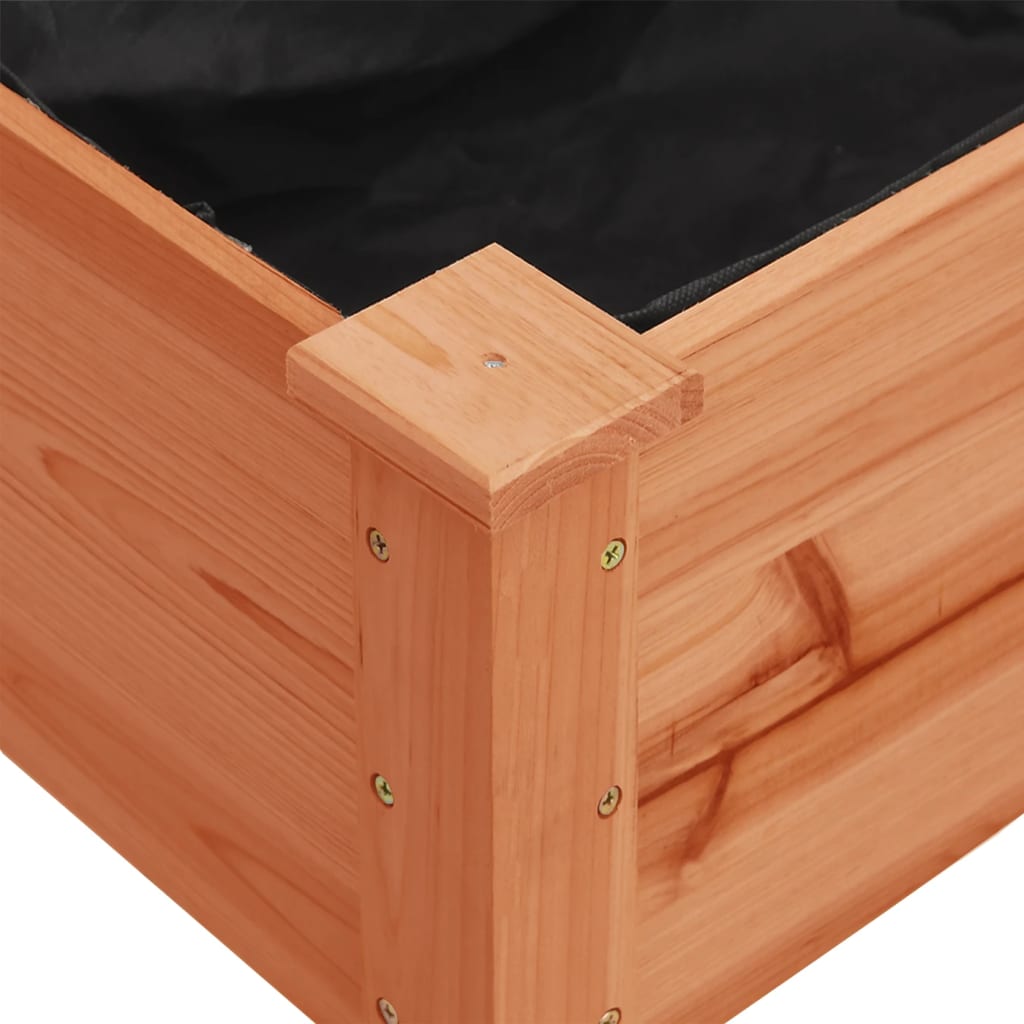 vidaXL Kwietnik z wyściółką, brązowy, 118x59x76 cm, drewno jodłowe