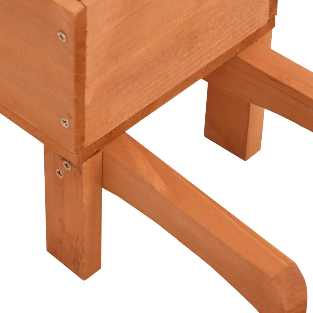 vidaXL Donice w kształcie taczek, 2 szt., 47x15x19 cm, drewno jodłowe