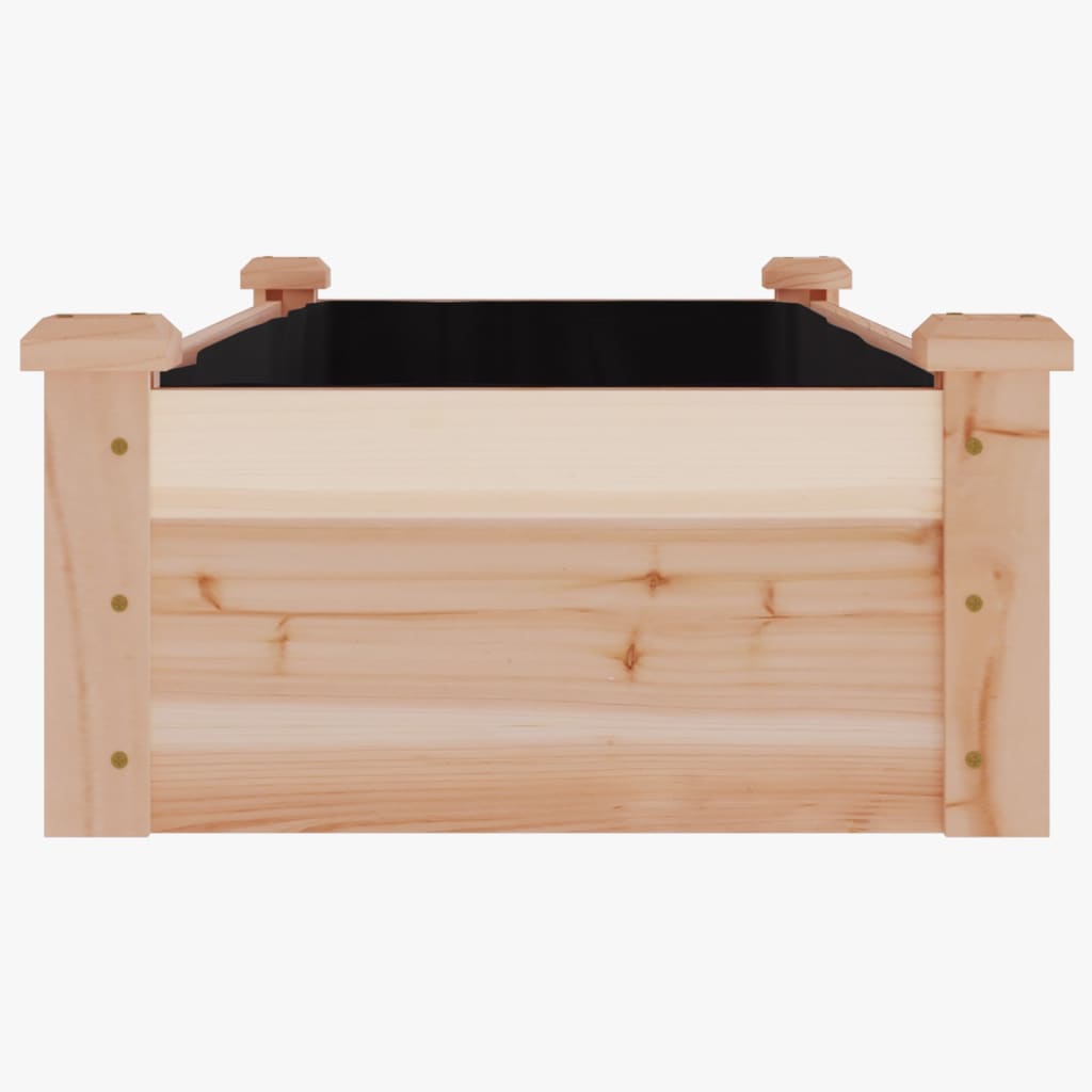 vidaXL Podwyższona rabata z wyściółką, 120x45x25 cm, drewno jodłowe