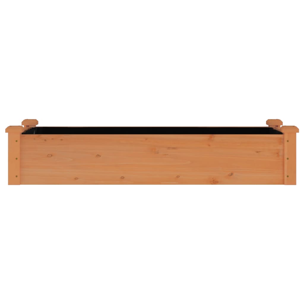 vidaXL Podwyższona rabata z wyściółką, brązowa, 120x45x25 cm, jodła